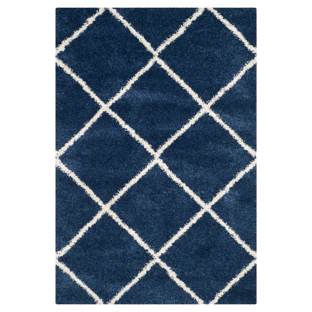 5'1inx7'6in Corbin Hudson Shag Rug Navy/Ivory - Safavieh