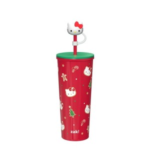 Zak Designs Cleary 24oz Vacuum Sculpted Straw Topper Tumbler SS Hello ...