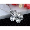 Anna-Kaci Women's Swarovski Crystal Elements Silver Tone Pendant Necklace with Unique Clover Design, Adjustable Chain, Adds Sparkle - Fish - 3 of 4