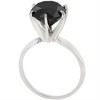 Pompeii3 5ct Black Diamond Solitaire Engagement Ring & Studs 14K White Gold - 3 of 4