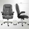 Executive Office Chair, Desk Chair with Flip-up Armrest, Diamond Fabric Computer Chair for Home Office - 3 of 4