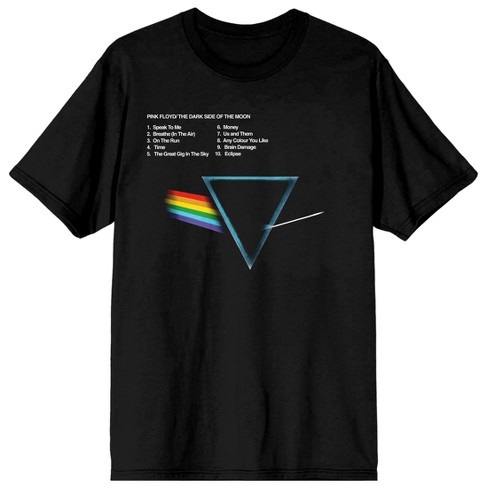 Pink Floyd Dark Side Of The Moon Back Album Cover Crew Neck Short