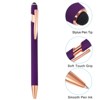 Unique Bargains Metal Black Ink Screen-touching Tip Medium Point Ballpoint Pen 6 Pcs - image 4 of 4