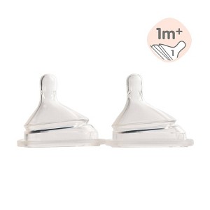 Hegen Anti-Colic Silicone Baby Bottle Nipples - Extra Slow - 2pk - 1 of 4