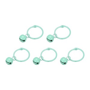 Unique Bargains Stainless Steel DIY Christmas Decoration Pet Bells Keyrings 5 Pcs - 1 of 3