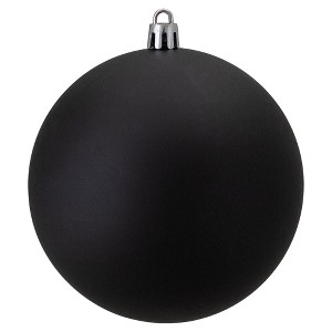 Northlight 4" Shatterproof Matte Christmas Ball Ornament - Black - 1 of 3