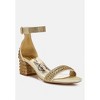 Twerky Rhinestones Embellished Block Women Sandals - 3 of 4
