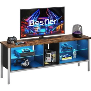 Bestier Gaming TV Stand for 70 Inch TV, Gaming Entertainment Center with LED Lights - 1 of 4