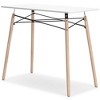 Signature Design by Ashley Contemporary Jaspeni Home Office Desk, White/Natural - 3 of 4