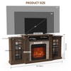 Fredees 59'' Electric Fireplace TV Stand with Remote & LED Lights - 2 of 4