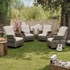 YARDSIGHT Outdoor Swivel Patio Chair with High Back – All-Weather PE Wicker Rattan Chair with Waterproof Cushion for Porch, Deck, Backyard & Balcony - 2 of 4