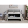 CAVINAS Storage Bench Ottoman with Storage Velvet Fabric Gold Metal Trim Strip - 3 of 4