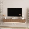 Floating TV Stand Wall Mounted with 16-Color LED & Charging Station, 69" Modern Media Console for 65 Inch TV-3irtyhousy - 3 of 4