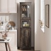 Tall Bathroom Cabinet, Narrow Storage Cabinet with Doors and Adjustable Shelf, 67” Freestanding Floor Linen Slim Cabinet - 3 of 4