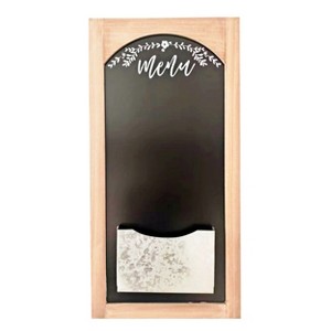 VIP Wood 31.5 in. Black Menu Board w/ Pocket - 1 of 2