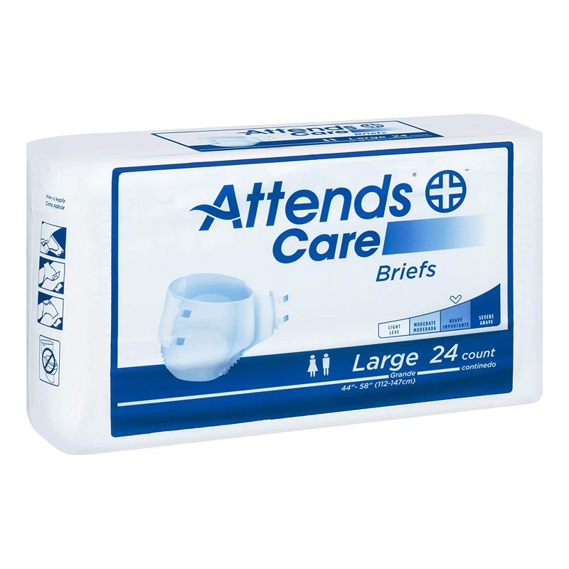 Attends Care Disposable Diaper Brief, Heavy, 1 of 5