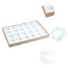 Unique Bargains PU Leather Jewelry Organizer Tray with Removable Dividers for Drawers Inserts - 2 of 4