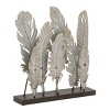 Natural Reflections Rustic Iron Feather Table Sculpture (20"x21") - Olivia & May - 4 of 4