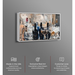 Notoriart Countertop Drinks Bar Cart Art For Men Framed - 1 of 4