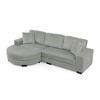 Resenkos Modular Sleeper Sectional with Ottoman, L-Shaped Corduroy Sofa with Tufted Upholstery, - 3 of 4