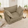 NicBex Modern Corduroy Deep Seat Single Sofa with Back Cushion & Big Toss Pillows,Comfy Futon Couch for Living Room,Bedroom - 2 of 4