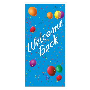 Beistle Welcome Back Door Cover, 5' x 30", (2/Pkg) Multicolored - 1 of 4