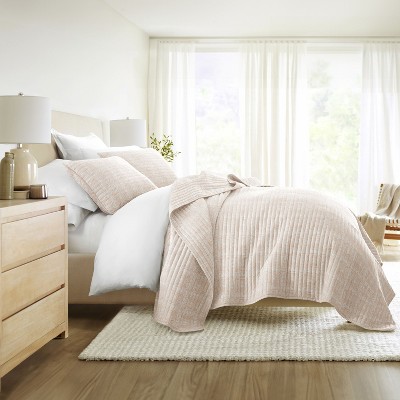 Becky Cameron Super Soft Quilted Coverlet Set – All Season Bedding in Geometric Maze Design by Becky Cameron, Geometric Maze Apricot, Twin/Twin Extra Long — фото 2
