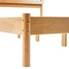 Mid-Century Modern Solid Wood Queen Spindle Bed – Natural Pine - 4 of 4