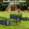 Oval Galvanized Raised Garden Bed Kit with Zippered PVC Cover, Easy Assembly, Thick Metal Outdoor Planter Box for Vegetables, Flowers, Patio Gardening - 4 of 4