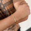 Adornia Tarnish Resistant Men's 18k Gold Plated Flat Curb Chain Bracelet - 2 of 2