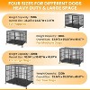 36 Inch Heavy Duty Dog Crate with 3 Doors, Escape-Proof Metal Kennel with Wheels & Removable Tray, Large Dog Cage for Medium & Large Dogs, Black - 2 of 4