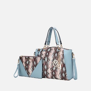 MKF Collection Addison Snake Embossed Women’s Tote Bag with matching Wristlet Pouch by Mia K - 1 of 3