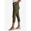 Jessica London Women's Plus Size Comfort Waist Stretch Denim Lace-Up Capri - 4 of 4