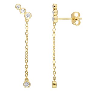 EVERLY JEWELRYR | 18K Yellow Gold Plated Silver 1/5 CT Lab Grown Diamond TW Fashion Post Earrings - 1 of 4