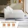 78'' Velvet Convertible Sectional Sofas, Cozy Sleeper Lounger Sofa with Thick Cushions and Throw Pillows for Living Room, No Assembly Required - 4 of 4