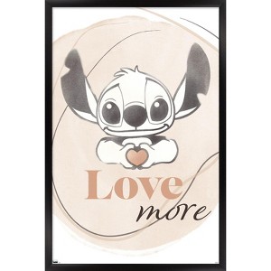 Trends International Disney Lilo and Stitch - Love More Framed Wall Poster Prints - 1 of 4