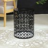 Christopher Knight Home Kerla Outdoor Round Iron Solar Side Table - 2 of 4