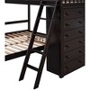 PAGED Simple Wooden Bunk Bed Loft Bed, Twin over Full Bed Frame with Storage, Removable Bottom Bed and Guardrail for Kids, Teens, Adults - 3 of 4