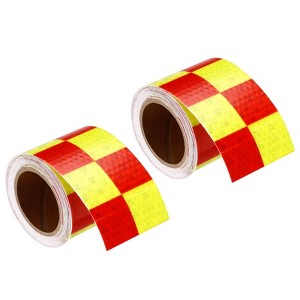 Unique Bargains Square Trucks Cars Waterproof Adhesive High Visibility Safety Reflective Tape 2 Pcs - 1 of 4