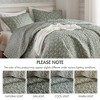 3-Piece King/Cal King 3 Piece Ruffle Printed Quilt Set,Sage Green - 4 of 4
