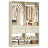 Besiost 25-In Closet Organizer with Wood Drawers and Shoe Rack, Freestanding Closet System with Hanging Rods - - 2 of 3