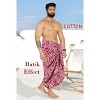 HAPPY BAY Men's SarongBeach Cover Ups Wraps Swim One Size Pink Geometric - 2 of 4
