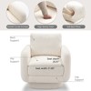 Lirago Beige Swivel Accent Chair for Living Room 32 Inches Wide with Plush Back Pillow Modern Sofa Corner Barrel Chair 31.8 inch x33 inch x26 inch - 4 of 4