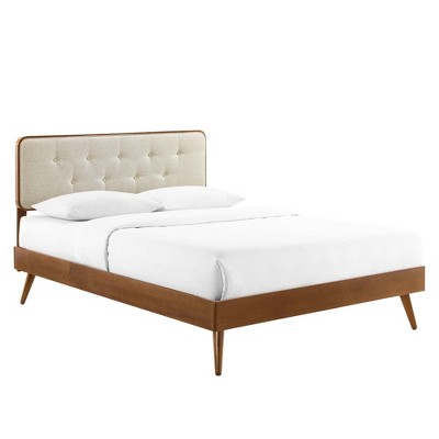 Modway Bridgette Twin Wood Platform Bed With Splayed Legs