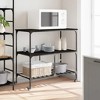 vidaXL Kitchen Trolley Black 39.4 in.x19.7 in.x37.4 in. Engineered Wood - 4 of 4