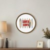 Creative Products Santa Surfs 20 x 20 Round Brown Framed Print - 4 of 4