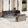 vidaXL Garden Sofa Set Grey, Dark Grey - 2 of 4