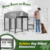 Sevobal Pet Crates and Houses, Single Door Dog Cage with Weatherproof Roof and Dish Rack, Durable Crate for Outdoor, Black, 47.6"*51.2"*55.5" - 4 of 4