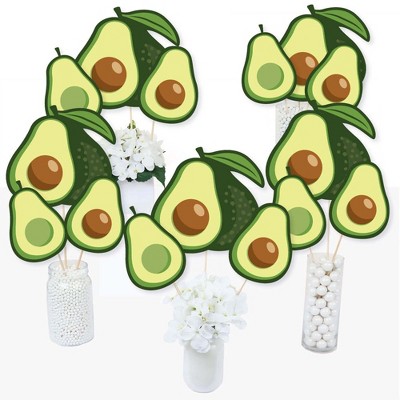 Big Dot of Happiness Hello Avocado - Fiesta Party Centerpiece Sticks - Table Toppers - Set of 15