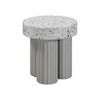 TOV Furniture Clover Indoor / Outdoor Round Side Table in Faux Terrazzo - 3 of 4